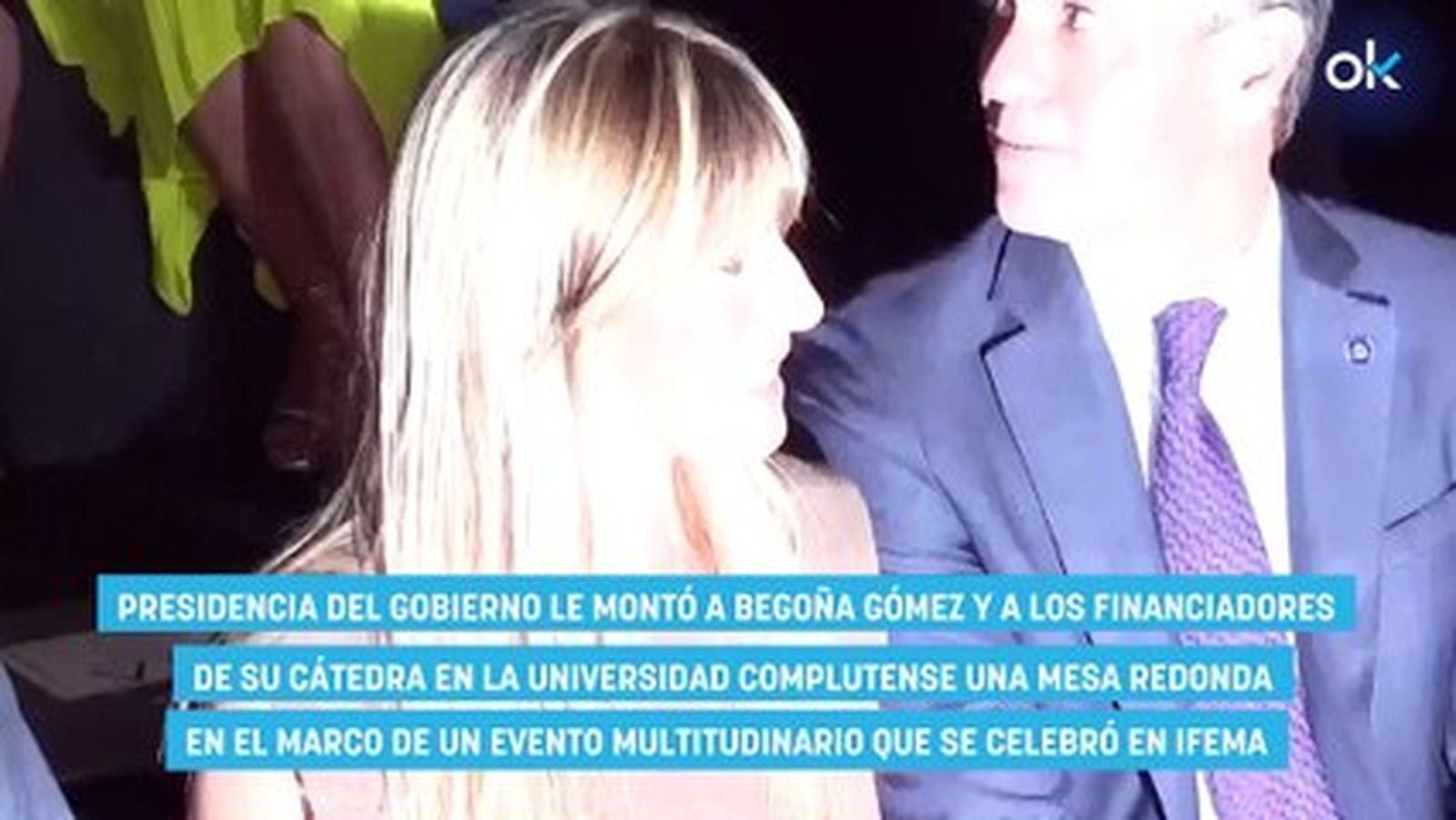 Moncloa le montó a Begoña Gómez y a los financiadores de la cátedra un acto multitudinario en Ifema