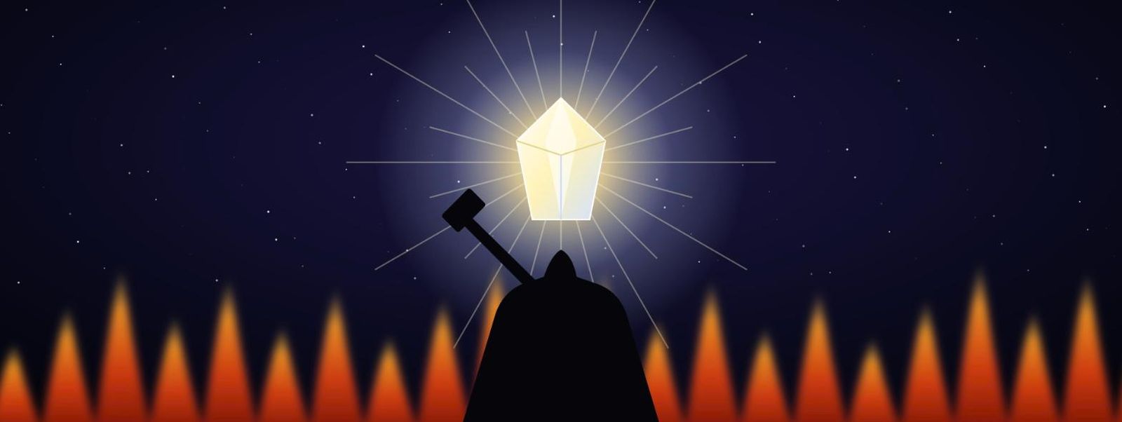Fëanor y el Silmaril entre las llamas